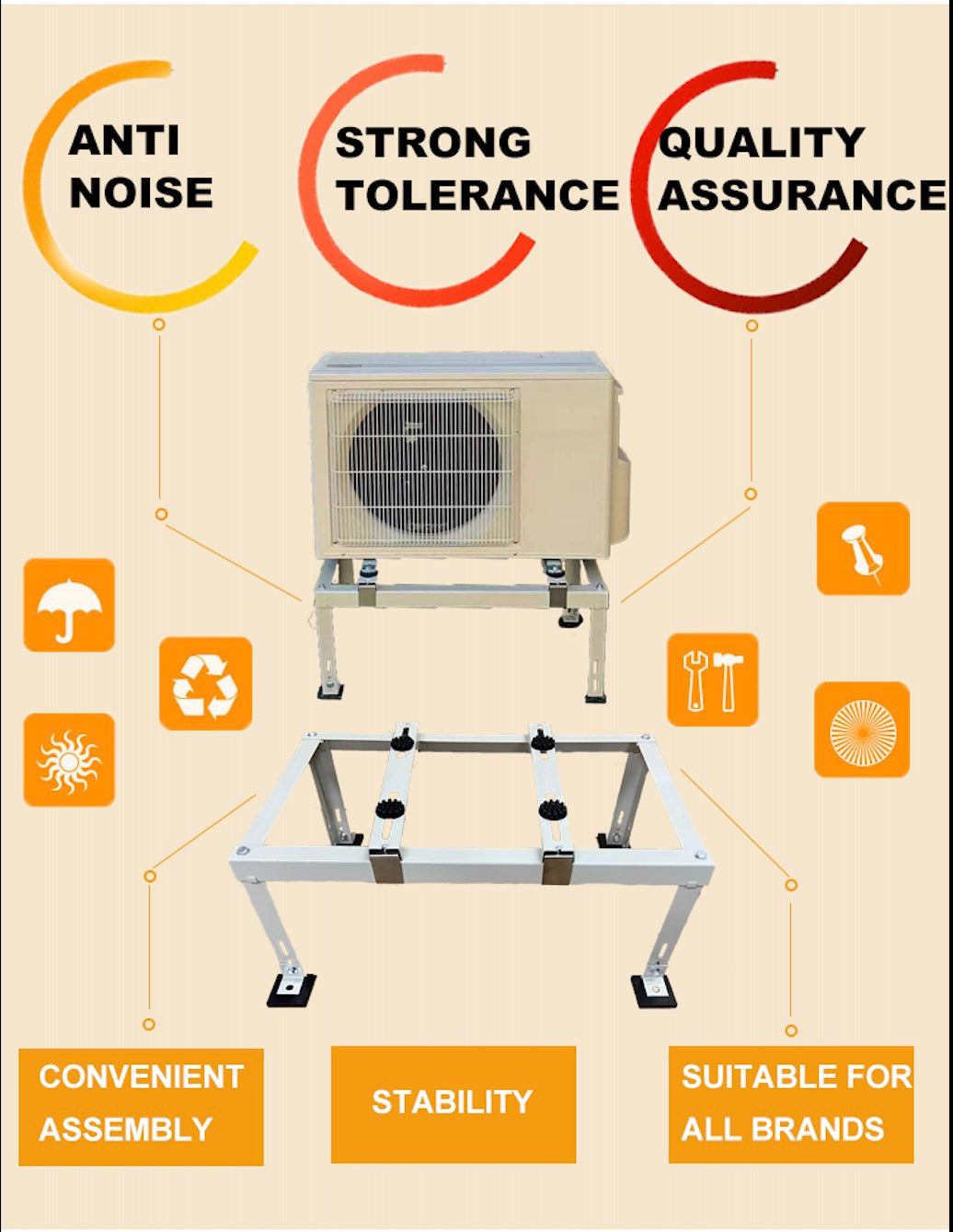 Mini split condenser floor stand – NY HVAC SUPPLY HOUSE LLC