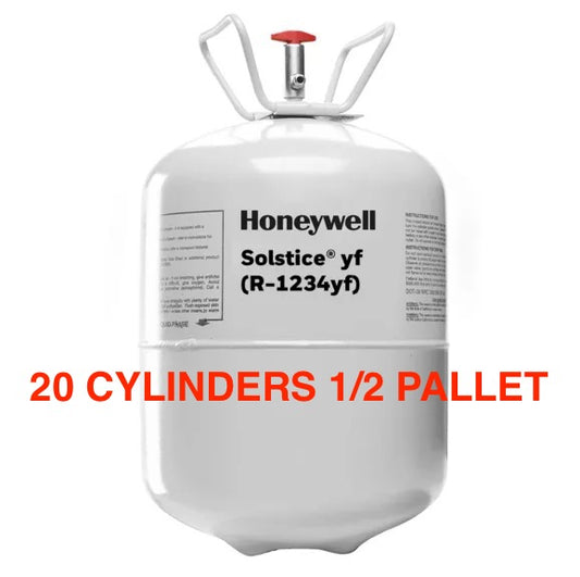 R-1234YF Refrigerant 10 LBS Cylinder (20 Cylinders) 1/2 Pallet $457 Each