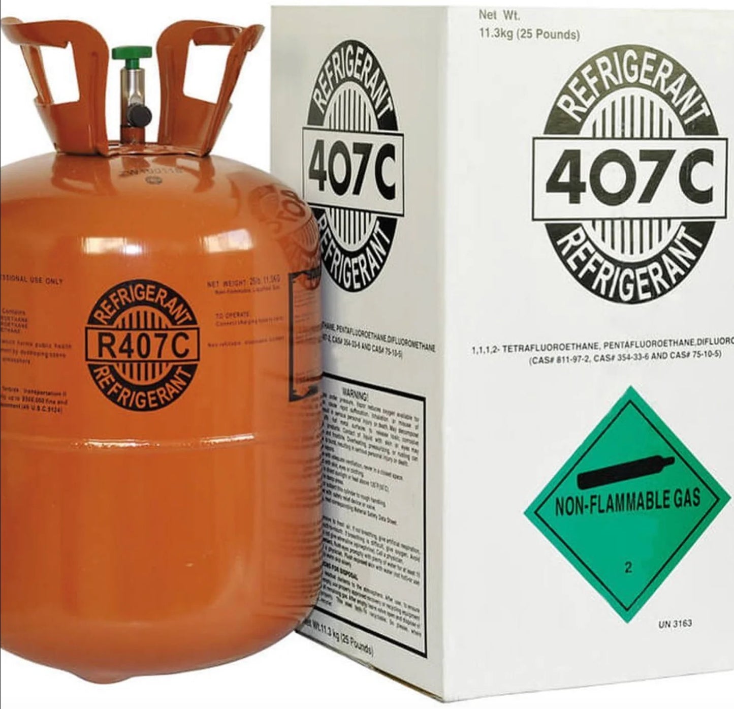 R-407C Refrigerant 25 LBS Cylinder