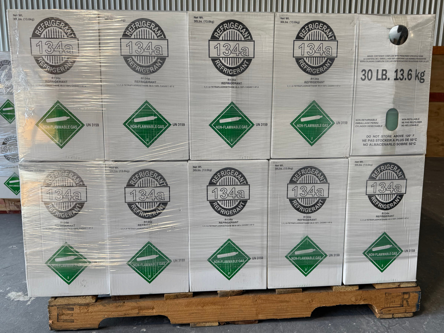 R-134A Refrigerant 30 LBS Cylinder